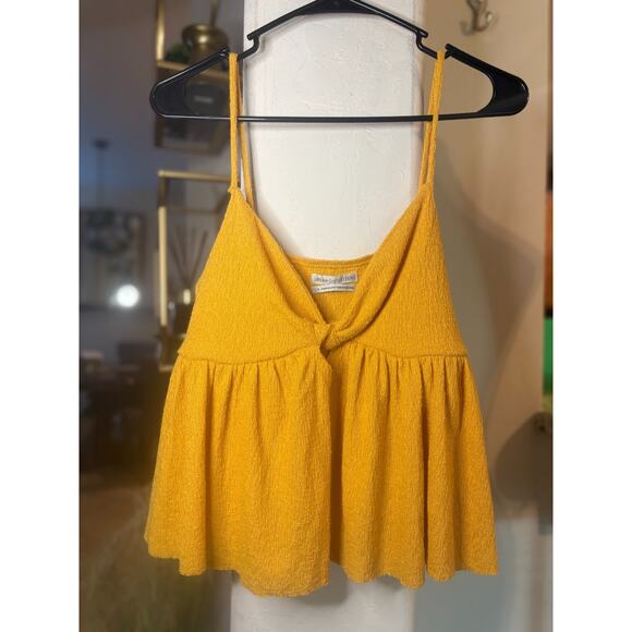 URBAN OUTFITTERS Women's Marigold Cutout Babydoll TANK Large NEW - Picture 2 of 7